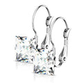 Stainless Steel Square CZ Gem Earrings by DailySale