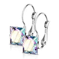 Stainless Steel Square CZ Gem Earrings by DailySale