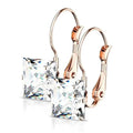 Stainless Steel Square CZ Gem Earrings by DailySale