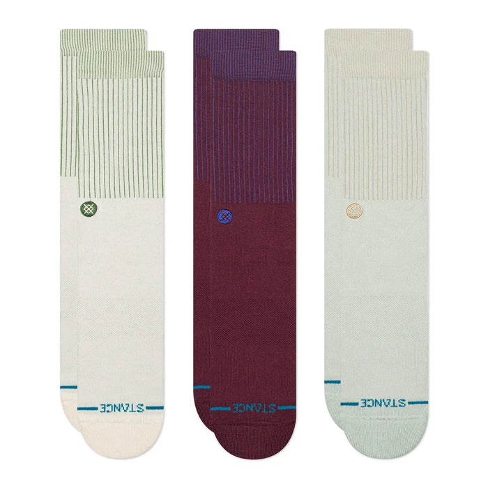 Stance Icon Pop 3-Pack Crew Socks - Canvas by Swell-O-Phonic