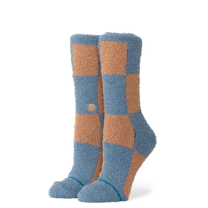Stance Patchwork Cozy Crew Socks - Sea Blue by Swell-O-Phonic