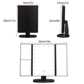 Standing Make Up Mirror Vanity USB 21 LED Light 10X 3X 2X 1X Magnification Black by DailySale
