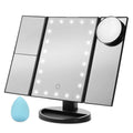 Standing Make Up Mirror Vanity USB 21 LED Light 10X 3X 2X 1X Magnification Black by DailySale