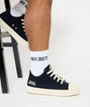 Staple Script Secret Socks - White