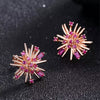 Starburst Swarovski Crystal Stud Earring in 18K Rose Gold