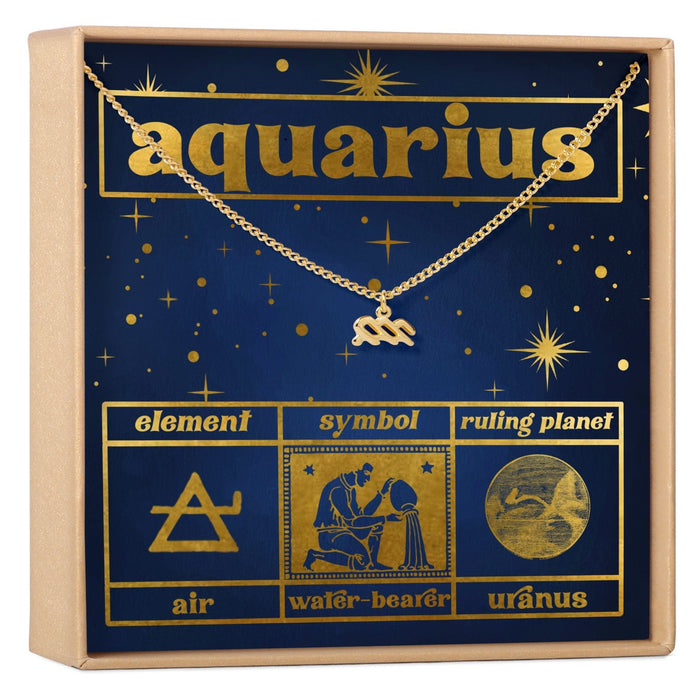Starry Night Aquarius Zodiac Necklace by Dear Ava
