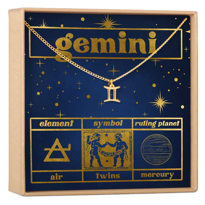 Starry Night Gemini Zodiac Necklace by Dear Ava