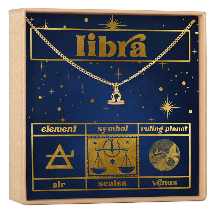 Starry Night Libra Zodiac Necklace by Dear Ava