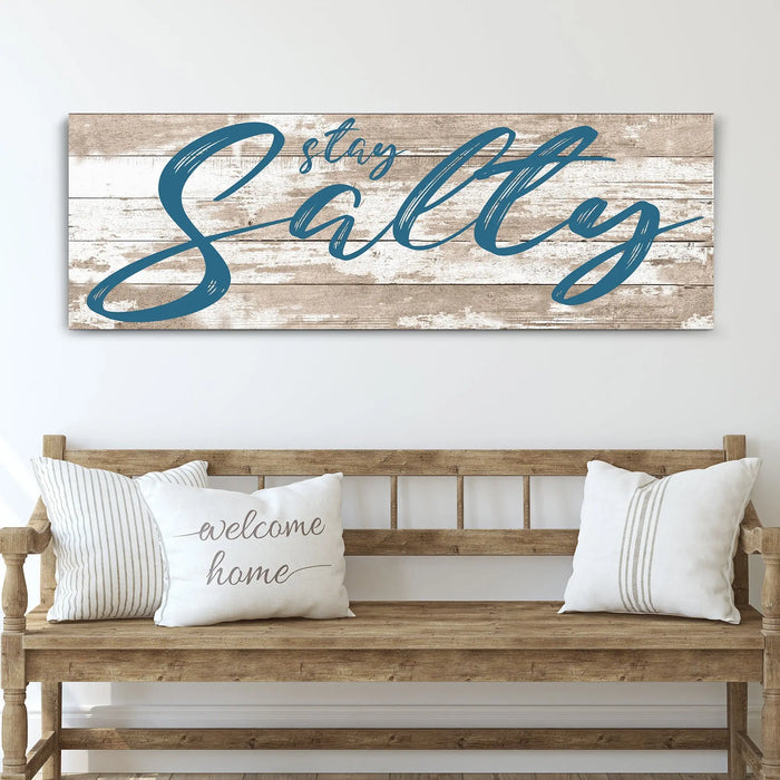 Stay Salty Coastal Sign II by Tailored Canvases