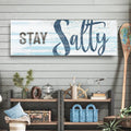 Stay Salty Coastal Sign IX by Tailored Canvases