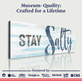 Stay Salty Coastal Sign IX by Tailored Canvases