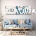 Stay Salty Coastal Sign VIII by Tailored Canvases