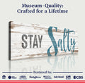 Stay Salty Coastal Sign VIII by Tailored Canvases