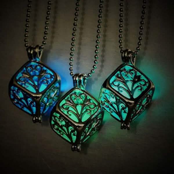 Steampunk Pretty Magic Round Fairy Locket Glow In The Dark Pendant Necklace by DailySale