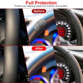Steering Wheel Cover 14.5"- 15" Diameter Universal Fiber Leather by DailySale