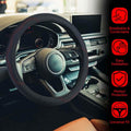 Steering Wheel Cover 14.5"- 15" Diameter Universal Fiber Leather by DailySale