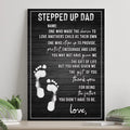 Stepped Up Dad Happy Father's Day Sign by Tailored Canvases