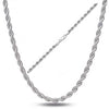 Sterling Silver 1.3mm Rope Twisted Link Chain Necklace
