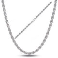 Sterling Silver 1.3mm Rope Twisted Link Chain Necklace by DailySale