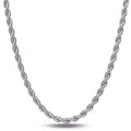 Sterling Silver 1.3mm Rope Twisted Link Chain Necklace by DailySale