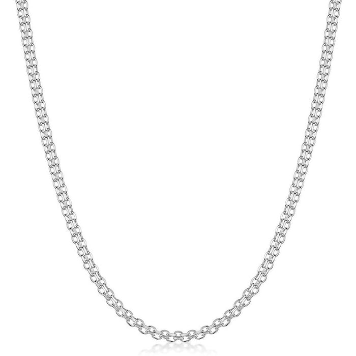 Sterling Silver 2.2mm Italian Bismark Chain Necklace by DailySale