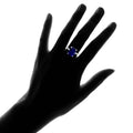 Sterling Silver 4.00 CTW Emerald Cut Genuine Sapphire Ring by DailySale