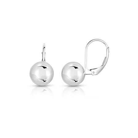 Sterling Silver 4mm Leverback Ball Earrings by DailySale