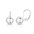 Sterling Silver 8mm Leverback Ball Earrings by DailySale