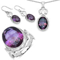 Sterling Silver Amethyst Jewelry Sets by Fine Color Jewels