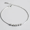 Sterling Silver Bead Ball Charm Bracelet