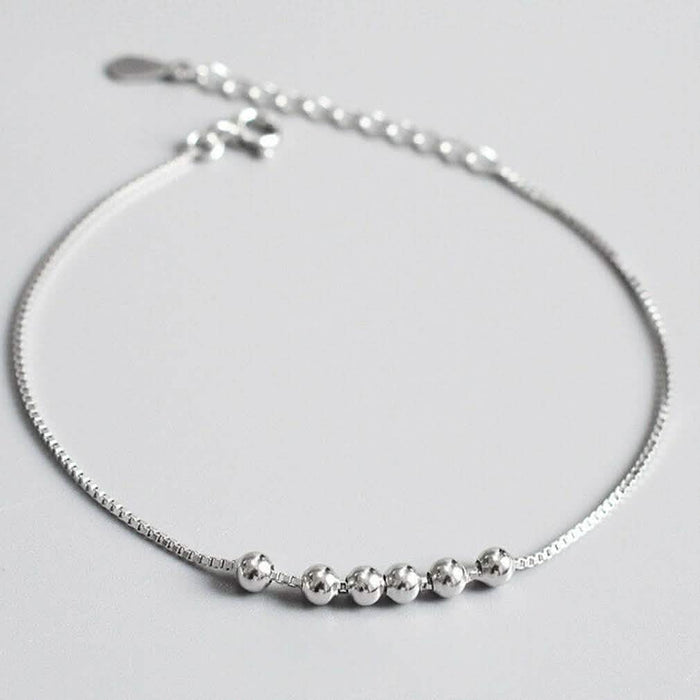 Sterling Silver Bead Ball Charm Bracelet by DailySale