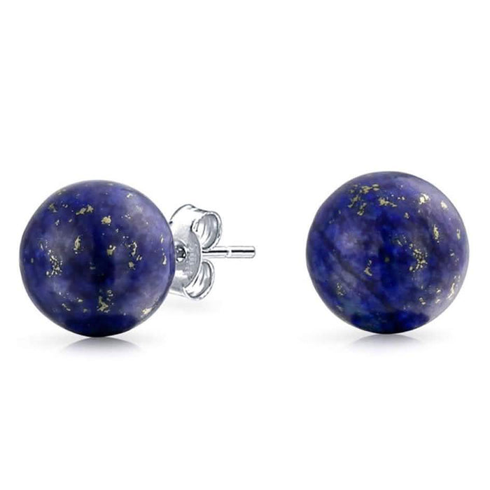 Sterling Silver Blue Lapis Ball Studs by DailySale