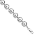 Sterling Silver Claddagh Circle Bracelet by Fine Color Jewels
