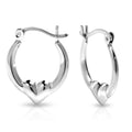 Sterling Silver Classic Heart Design Hoop Earrings by DailySale