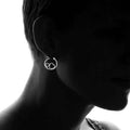 Sterling Silver Classic Hoop With Heart Design Earrings by DailySale