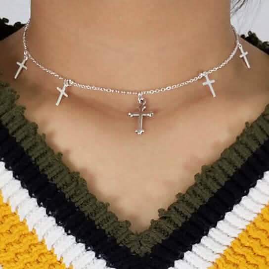 Sterling Silver Cross Lariat Necklace by DailySale