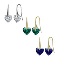 Sterling Silver Cubic Zirconia Party Heart Earrings by DailySale