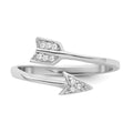 Sterling Silver CZ Arrow Ring by Fine Color Jewels