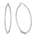 Sterling Silver Diamond Cut Hoop Earrings by Sevil 925 by DailySale