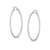 Sterling Silver Diamond Cut Hoops