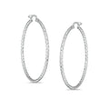 Sterling Silver Diamond Cut Hoops by DailySale