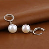 Sterling Silver Diamond Cut Pearl Drop Earrings