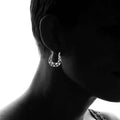 Sterling Silver Fancy Hoop Earrings by Paolo Fortelini by DailySale