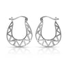 Sterling Silver Fancy Hoop Earrings by Paolo Fortelini