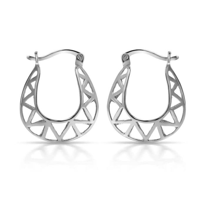 Sterling Silver Fancy Hoop Earrings by Paolo Fortelini by DailySale