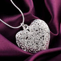 Sterling Silver Filigree Puffed Heart Necklace by DailySale