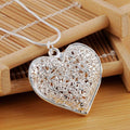 Sterling Silver Filigree Puffed Heart Necklace by DailySale