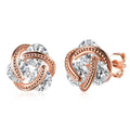 Sterling Silver Floating Stones Caged Earrings with Swarovski Crystals by DailySale