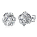 Sterling Silver Floating Stones Caged Earrings with Swarovski Crystals by DailySale