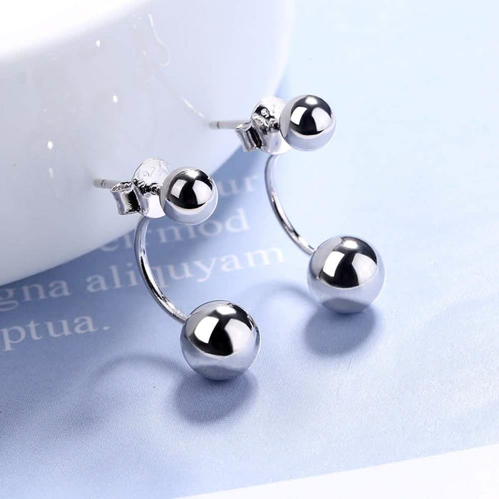 Sterling Silver Front to Back Orb Ball Earrings by DailySale